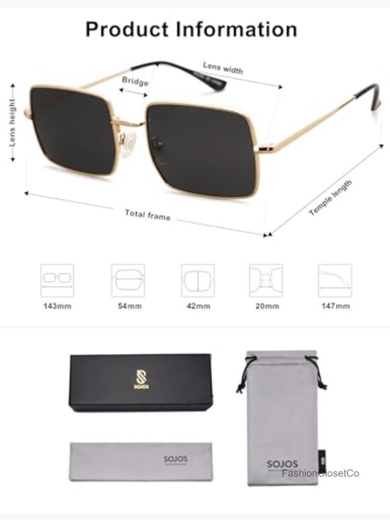 Rectangle Polarized Sunglasses with UV400 Protection main image 5